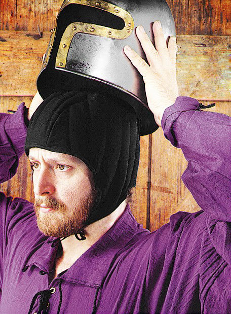 Schwarze Stoffhaube wattiert 