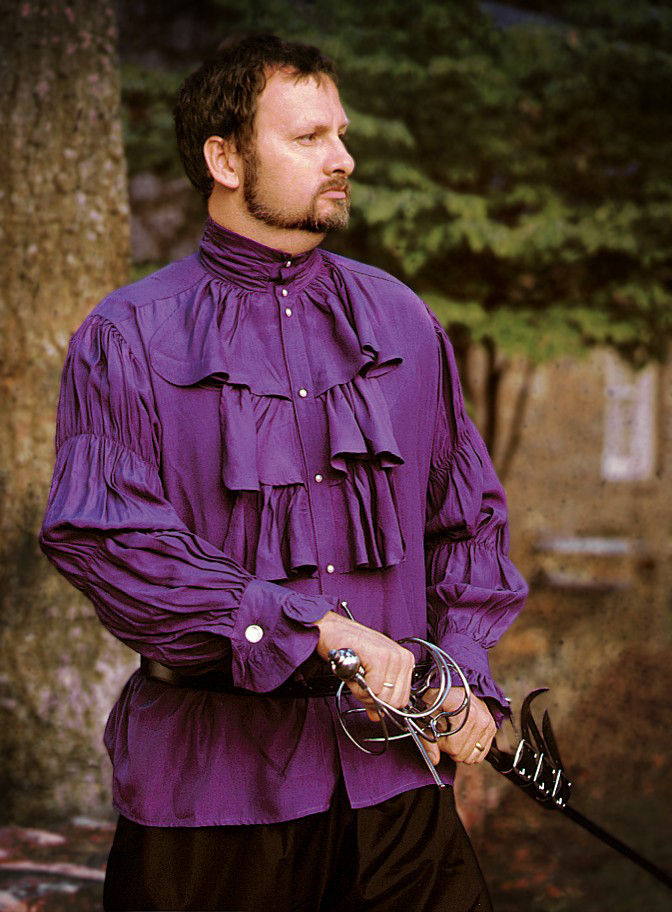 Violettes Barock Hemd 