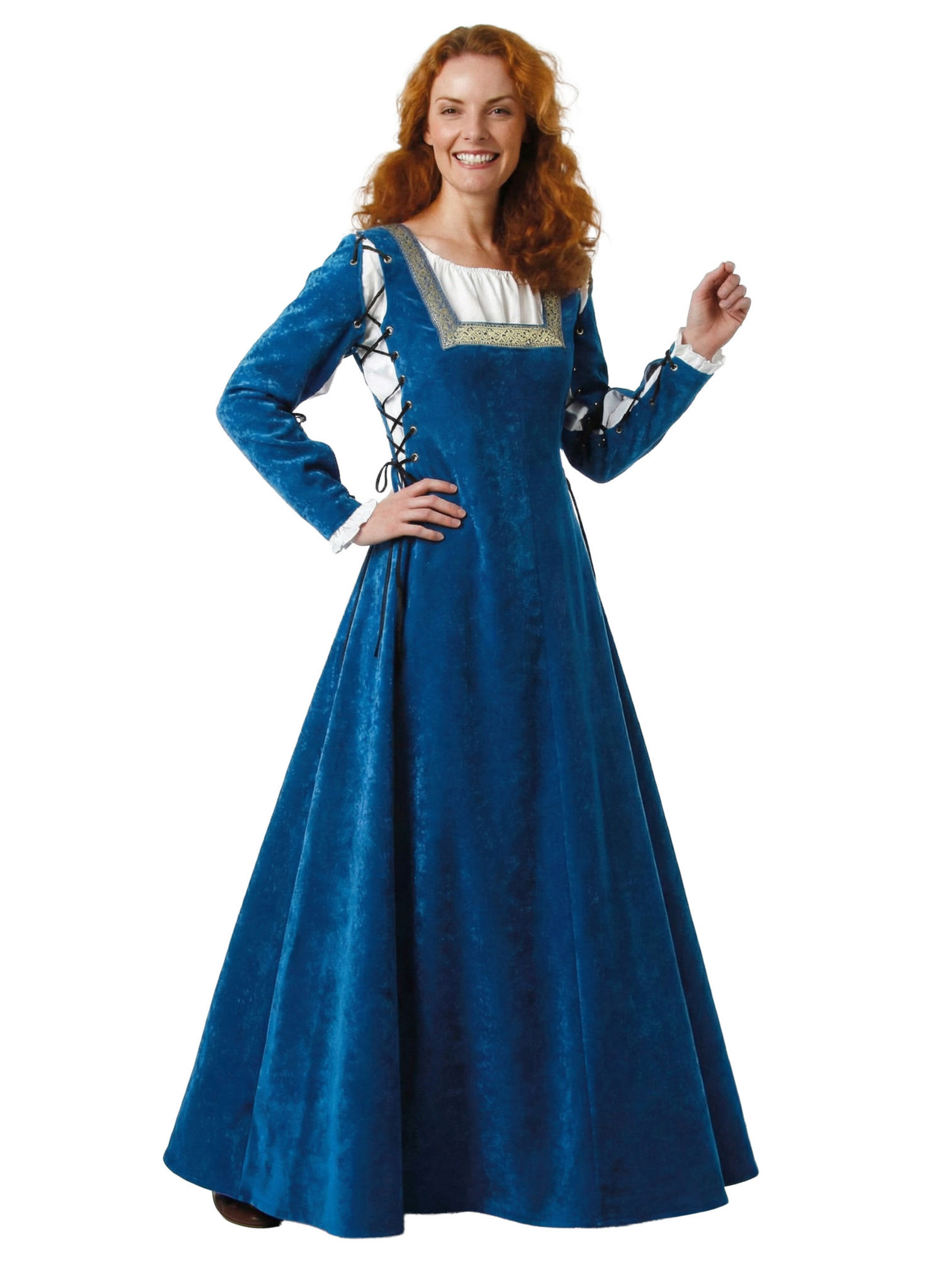 Renaissance Kleid mit abnehmbaren Ärmeln 
