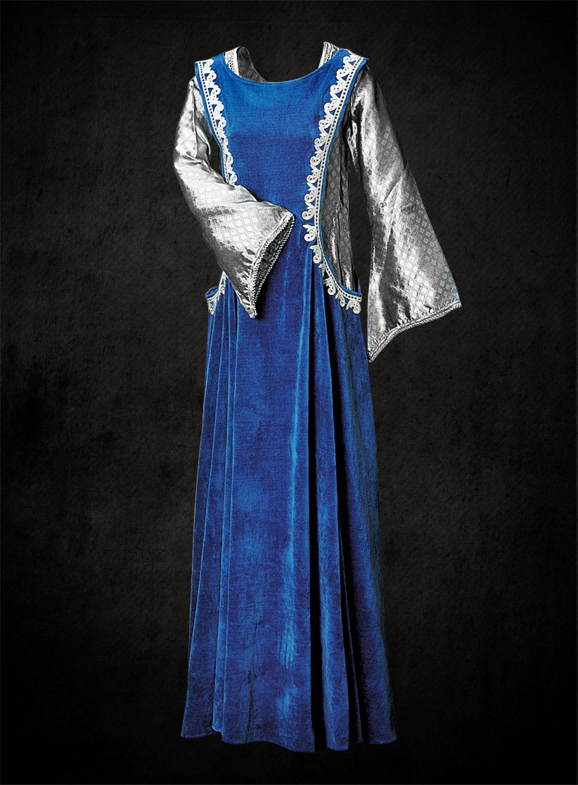 Überkleid aus Baumwollsamt 