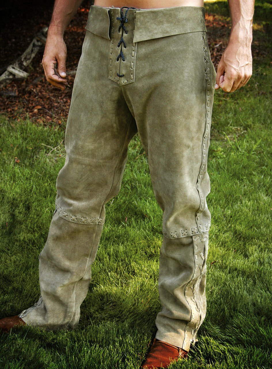 Grüne Wildlederhose 