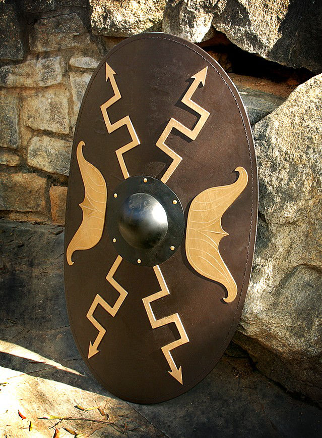 Ovaler römischer Holzschild 