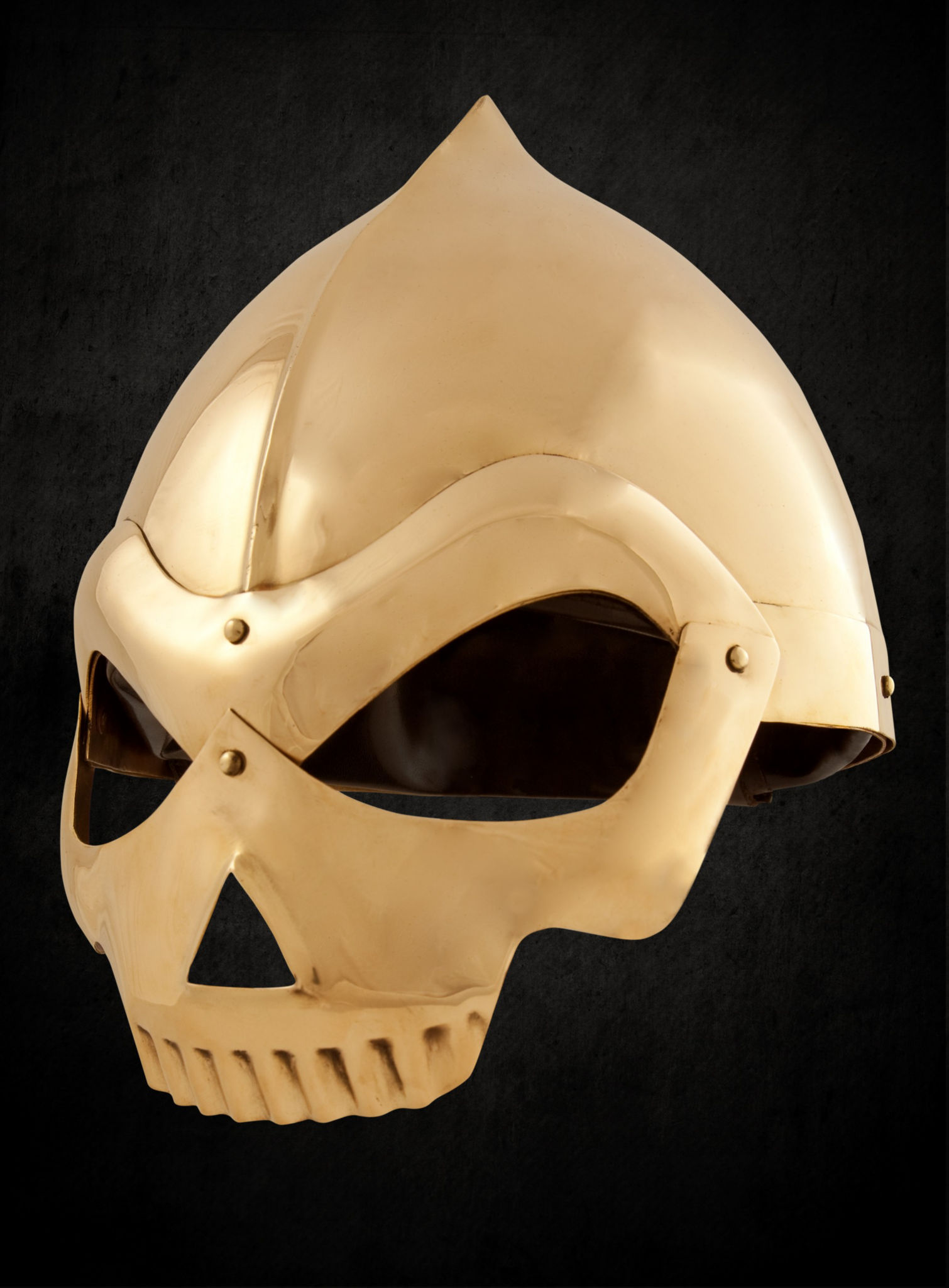 Schädelhelm aus Messing 
