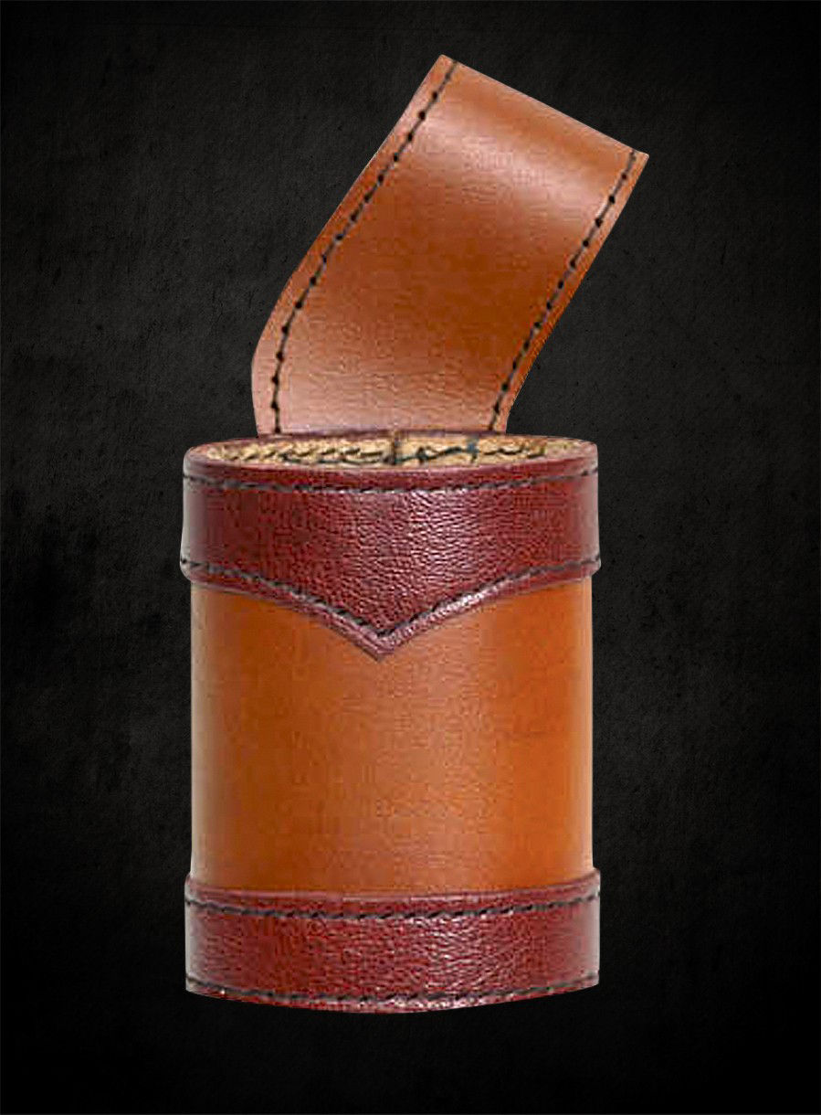 Brauner LARP Waffenhalter aus Leder 