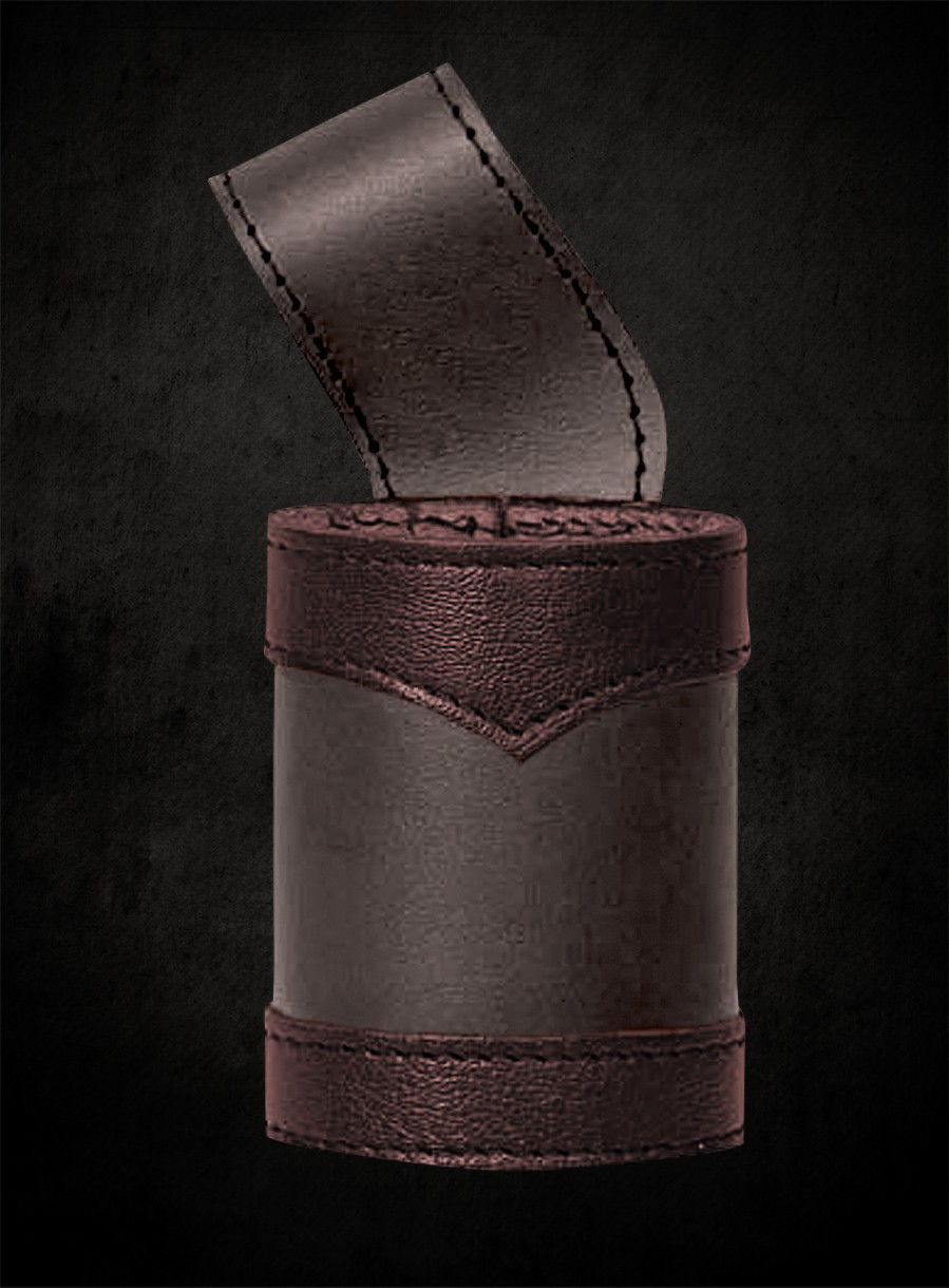 Schwarzer LARP Waffenhalter aus Leder 