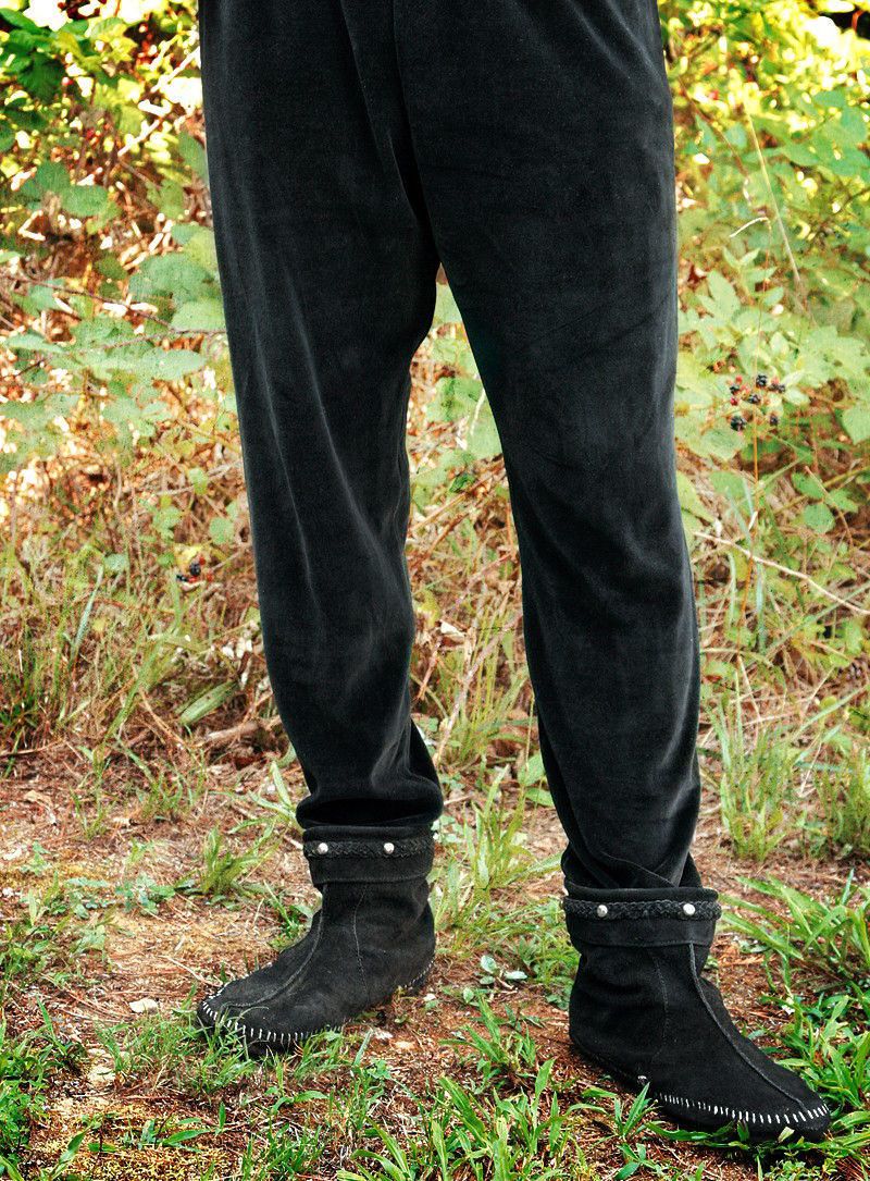 Schwarze Samthose 