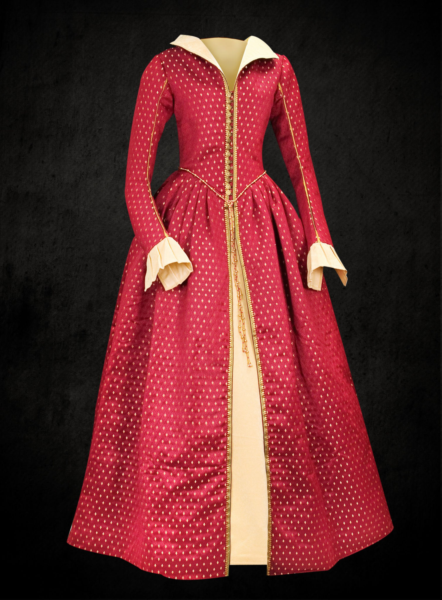 Rotes Hofkleid Spätrenaissance 