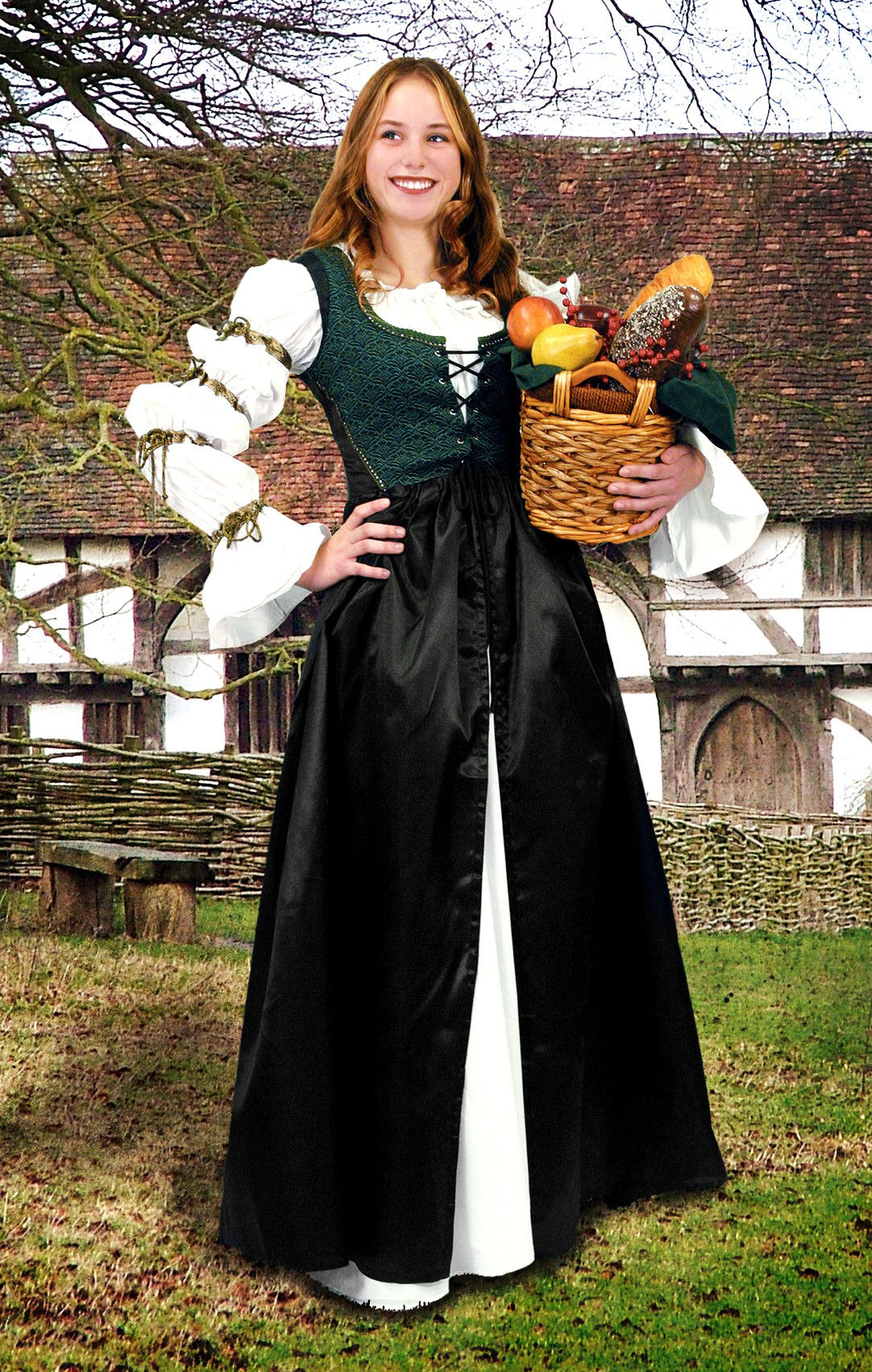 Ärmelloses Kleid mit Brustschnürung 