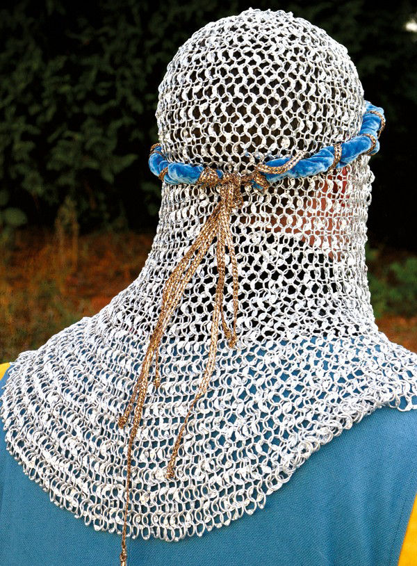 Blaues Helmband 
