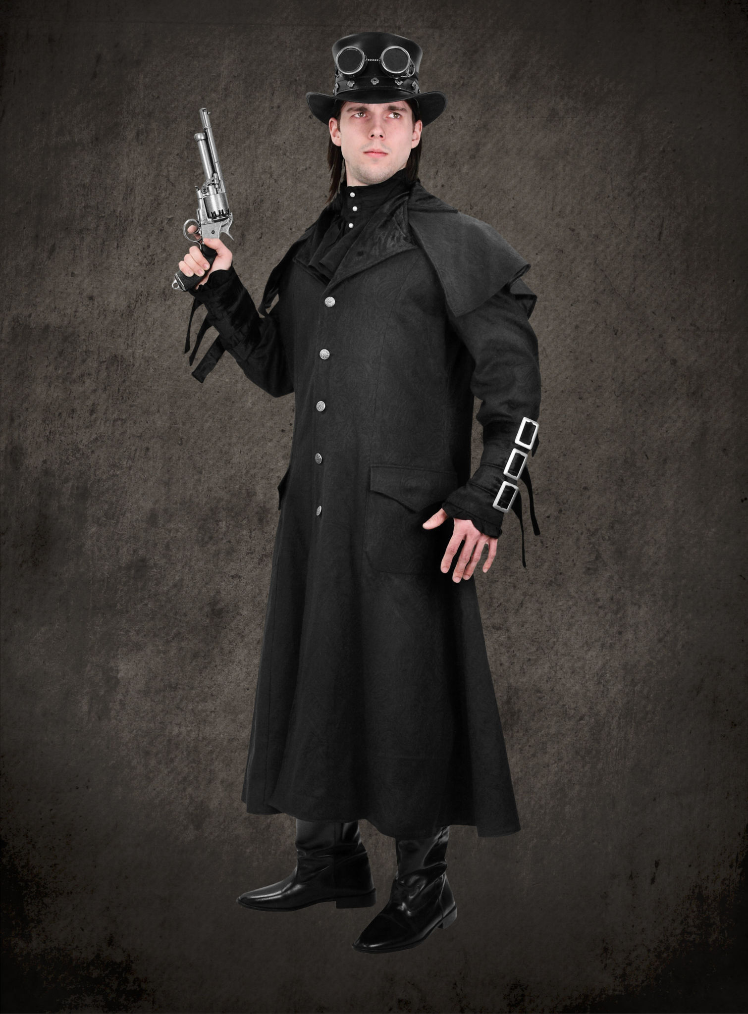 Steampunk Baumwollmantel Ulster Eleganter klassischer Mantel mit