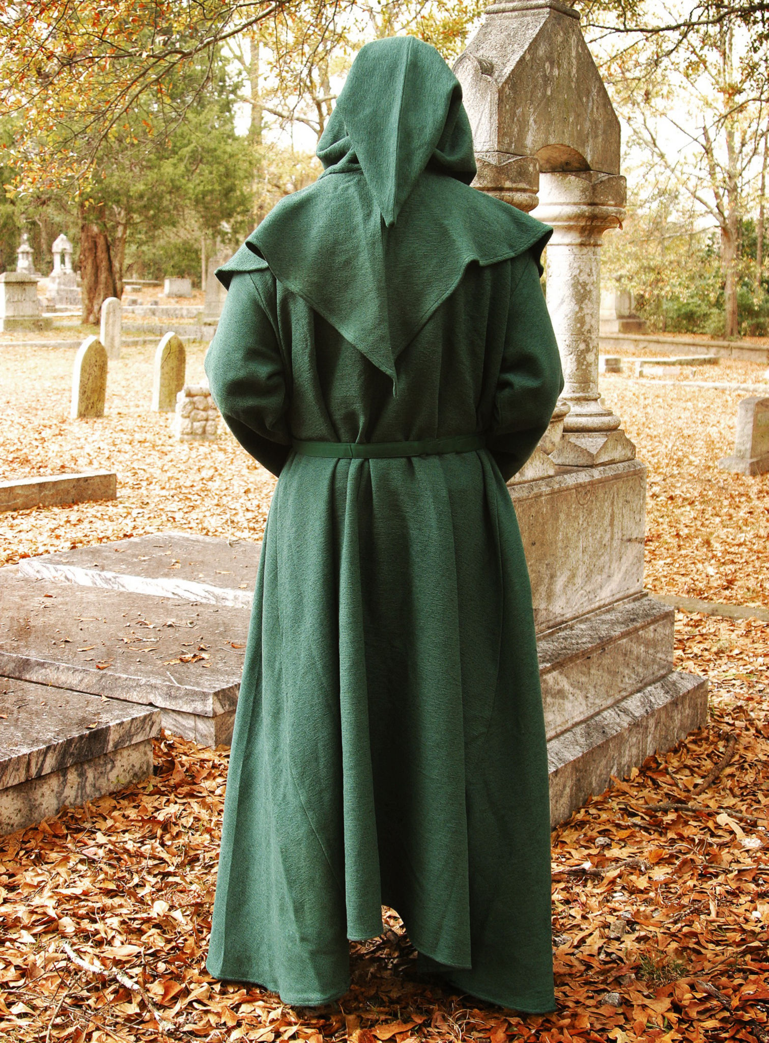 Monk Robe & Cowl Green