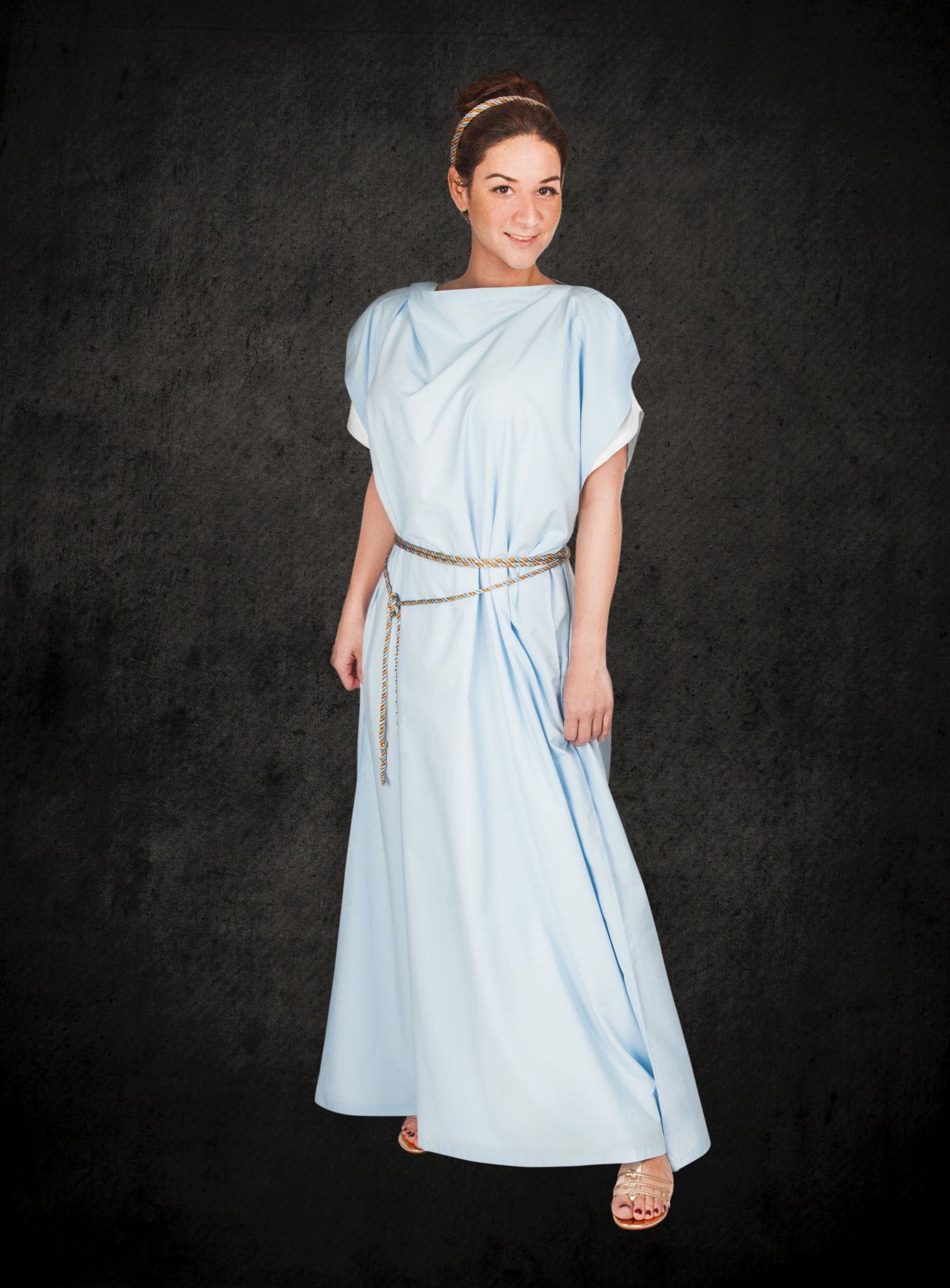 Roman Stola and Palla Indigo Blue - Classical women's garb from ancient ...