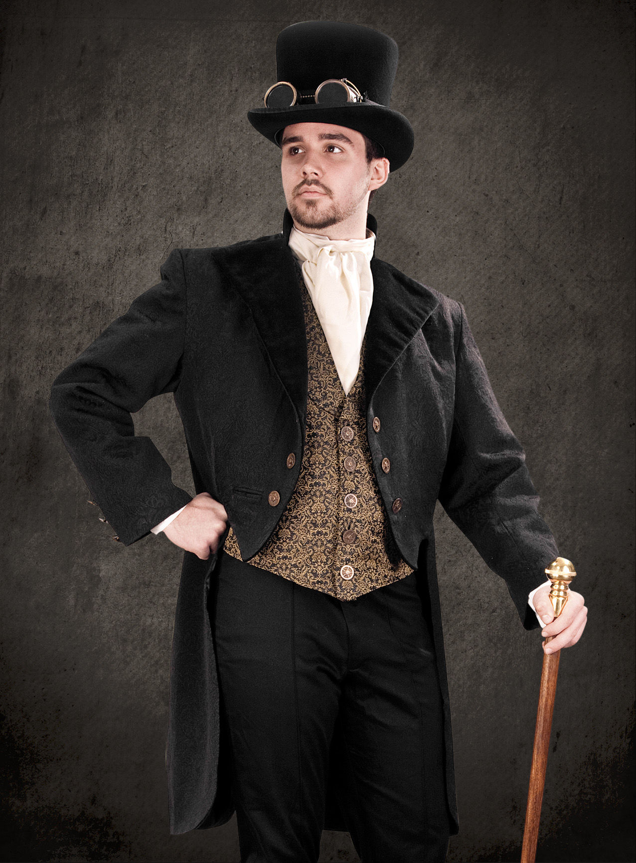 Steampunk Damask Tailcoat - Classical tailcoat with steampunk details